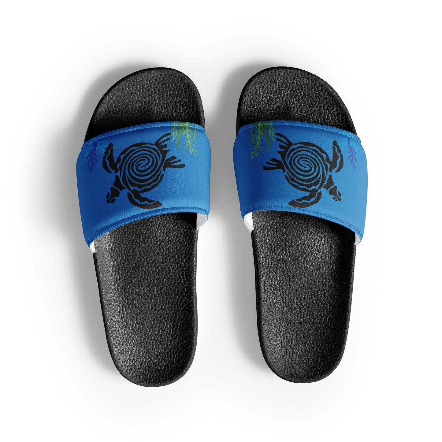 Women's Blue Turtle slides