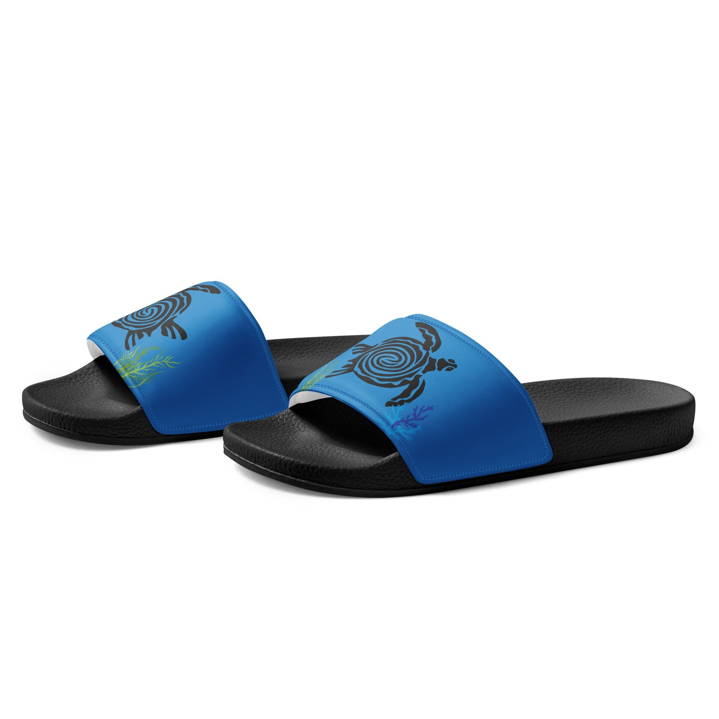 Women's Blue Turtle slides